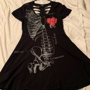 Iron fist wish bone skater dress